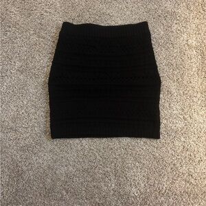 Black Knit Skirt